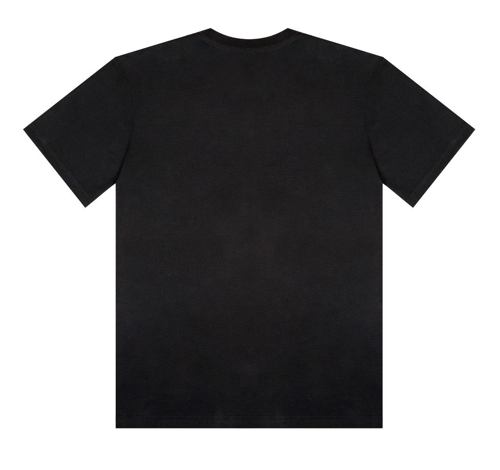Men's Plain Black Cotton Regular Fit T-Shirt