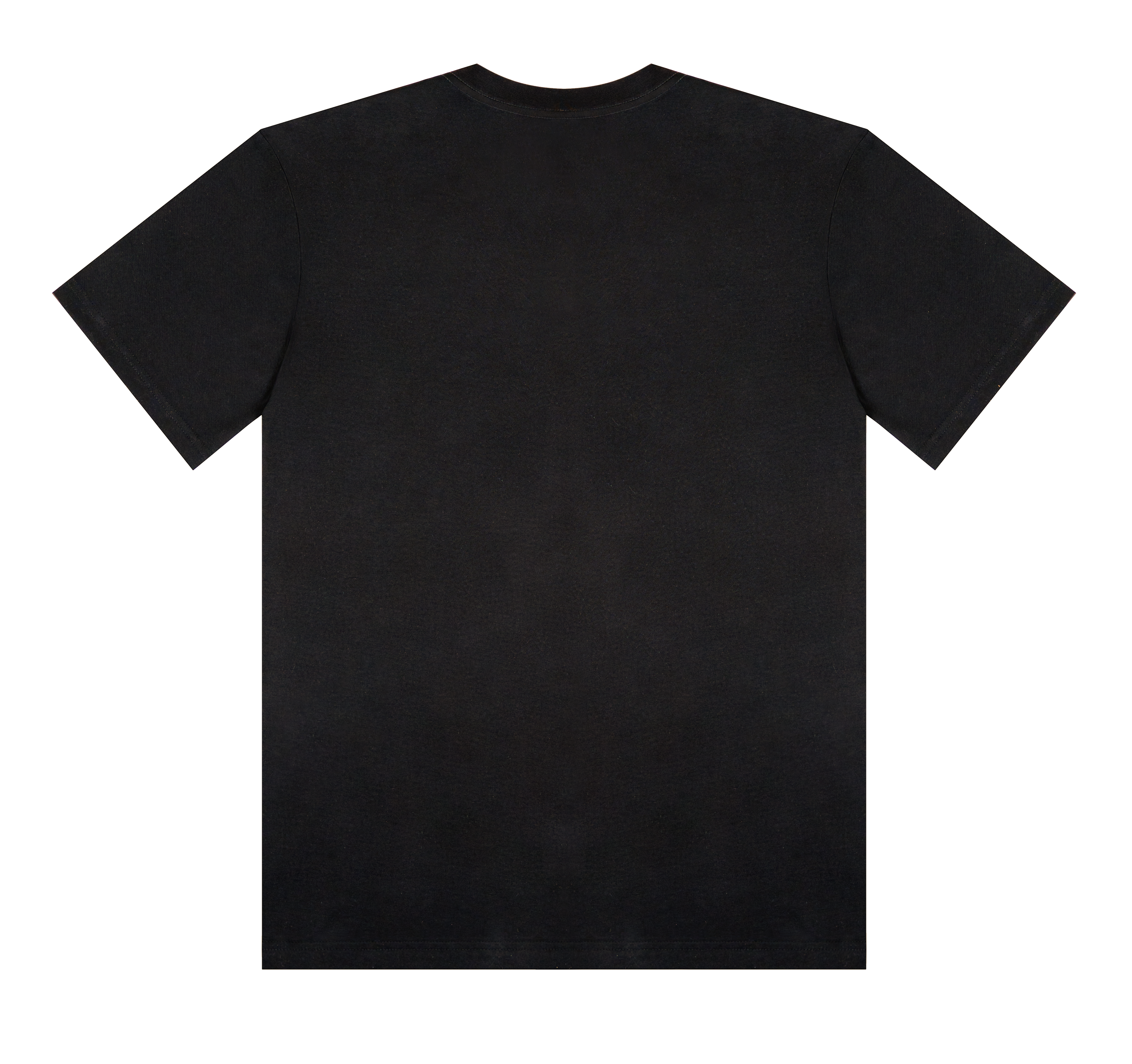 Men's Plain Black Cotton Regular Fit T-Shirt