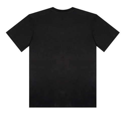 Men's Plain Black Cotton Regular Fit T-Shirt