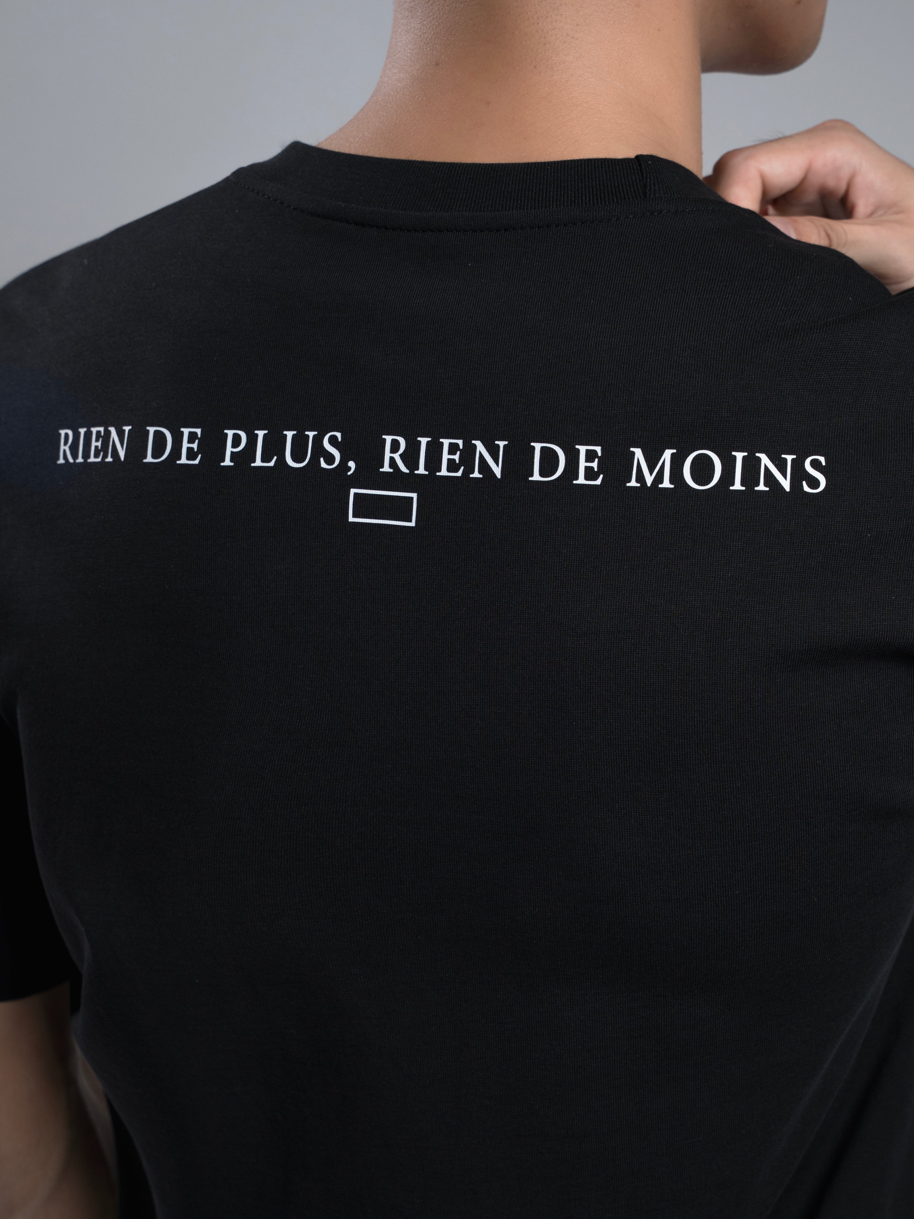 Áo Thun Nam Cotton Đen Rien de Plus