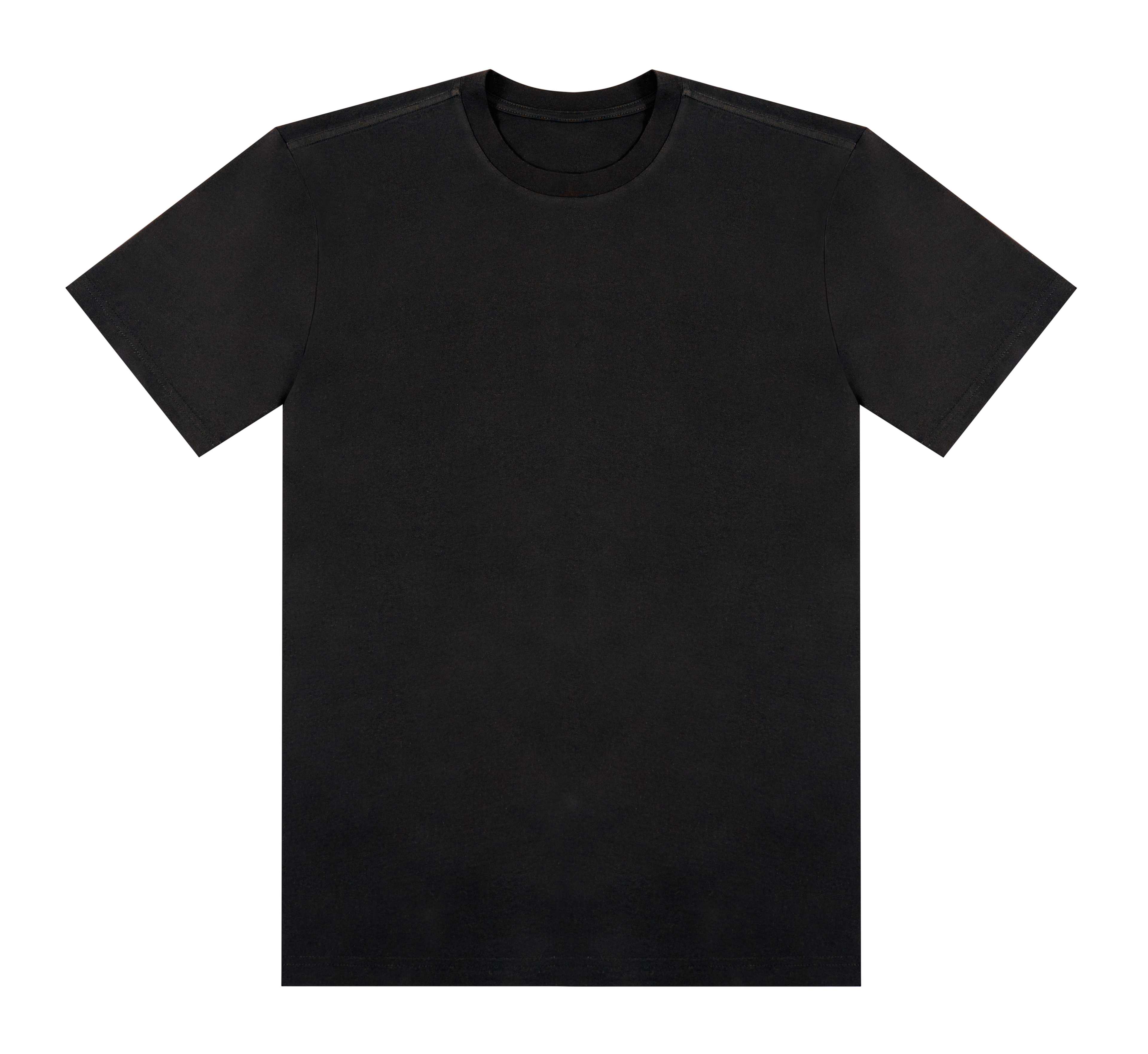 Men's Plain Black Cotton Regular Fit T-Shirt