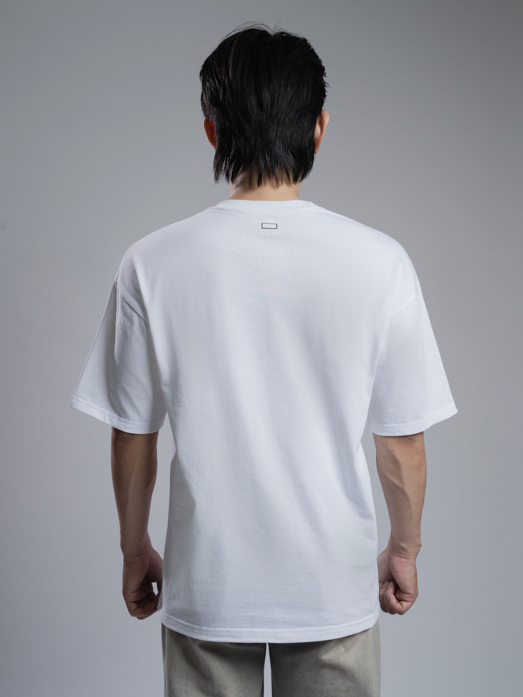Áo Thun Nam Cotton Logo Minimalist Trắng