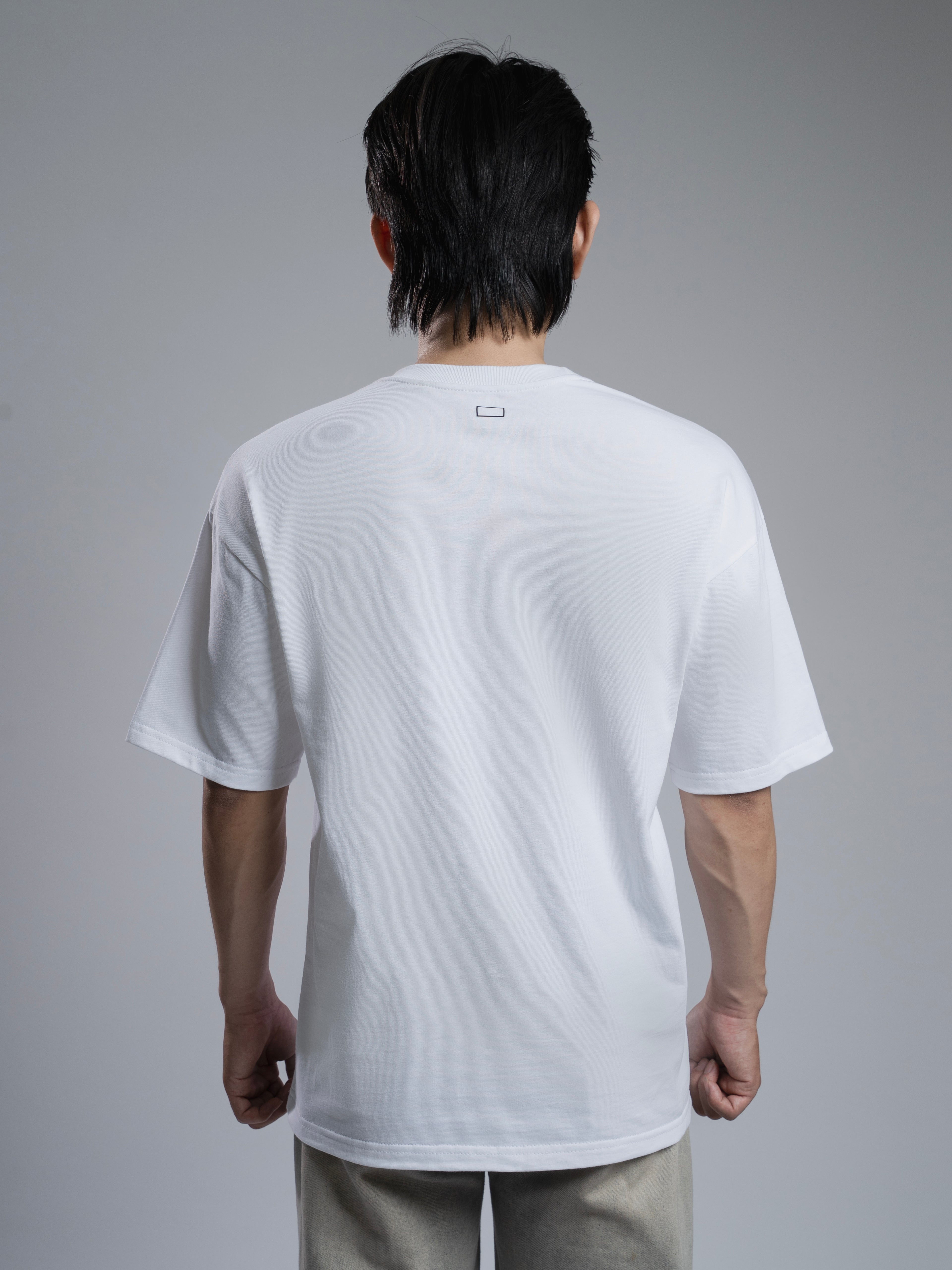 Áo Thun Nam Cotton Logo Minimalist Trắng