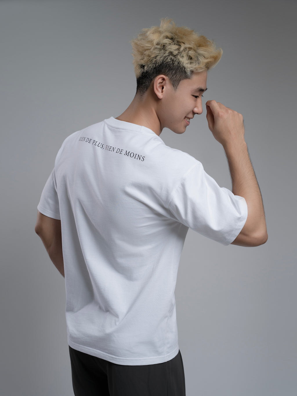 Áo Thun Nam Cotton Trắng Rien de Plus